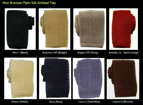 Nick Bronson Plain Knitted Ties