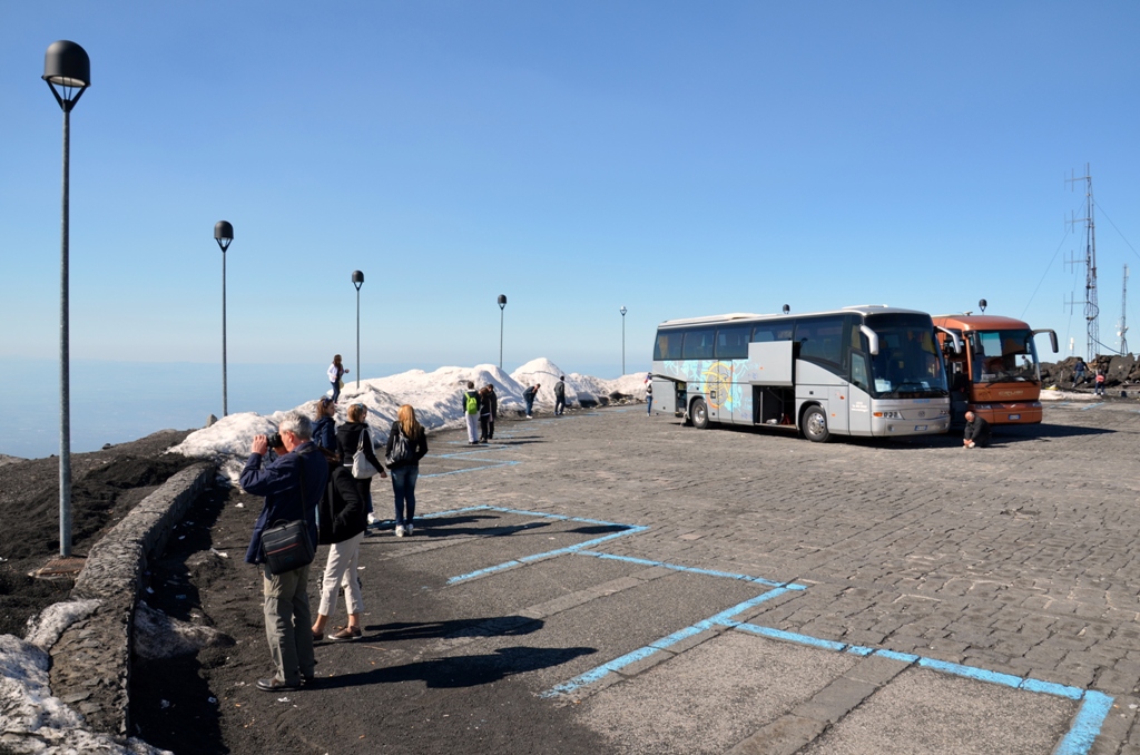 Sapienza square on the top of Etna volcano