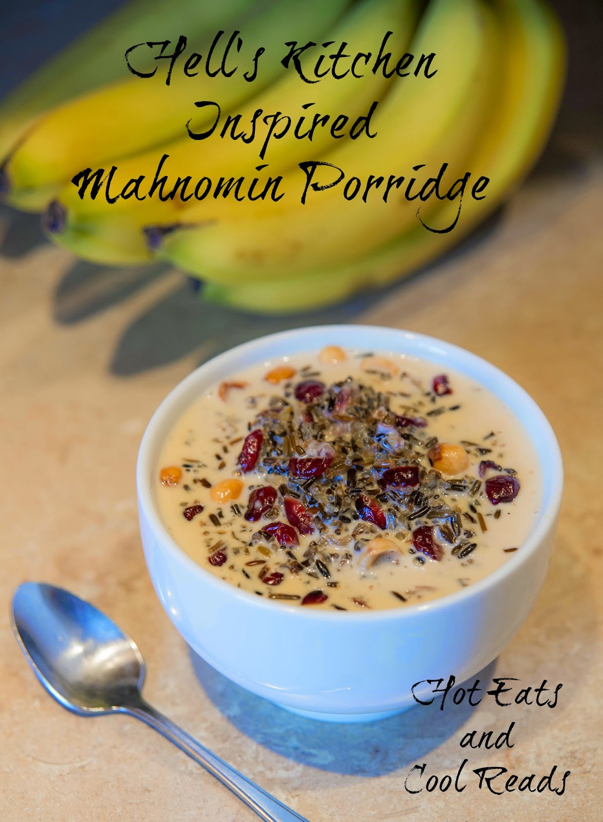 Pure Minnesota comfort food breakfast! Hell's Kitchen Inspired Mahnomin Porridge from Hot Eats and Cool Reads!