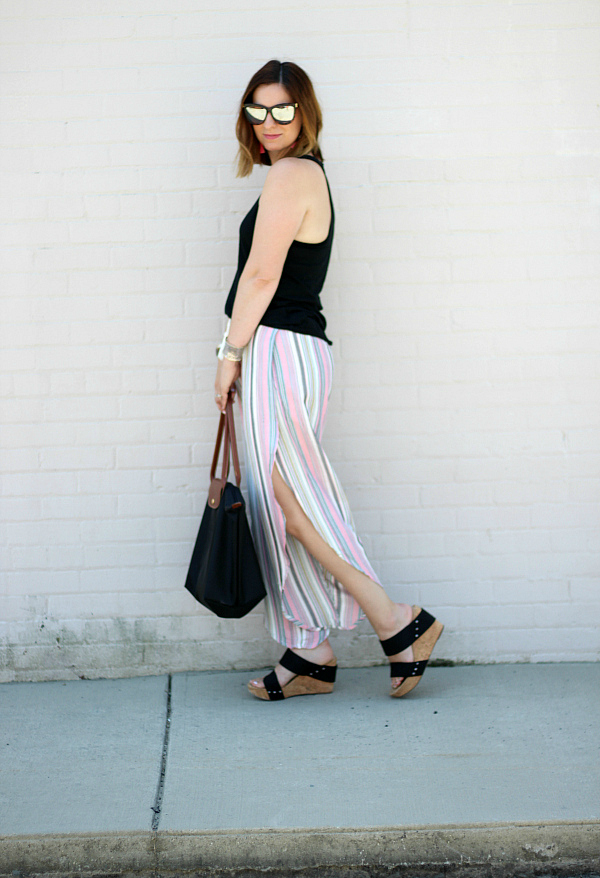 mom style, style on a budget, how to wear striped pants, summer style