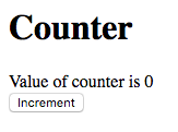 Value of counter is 0