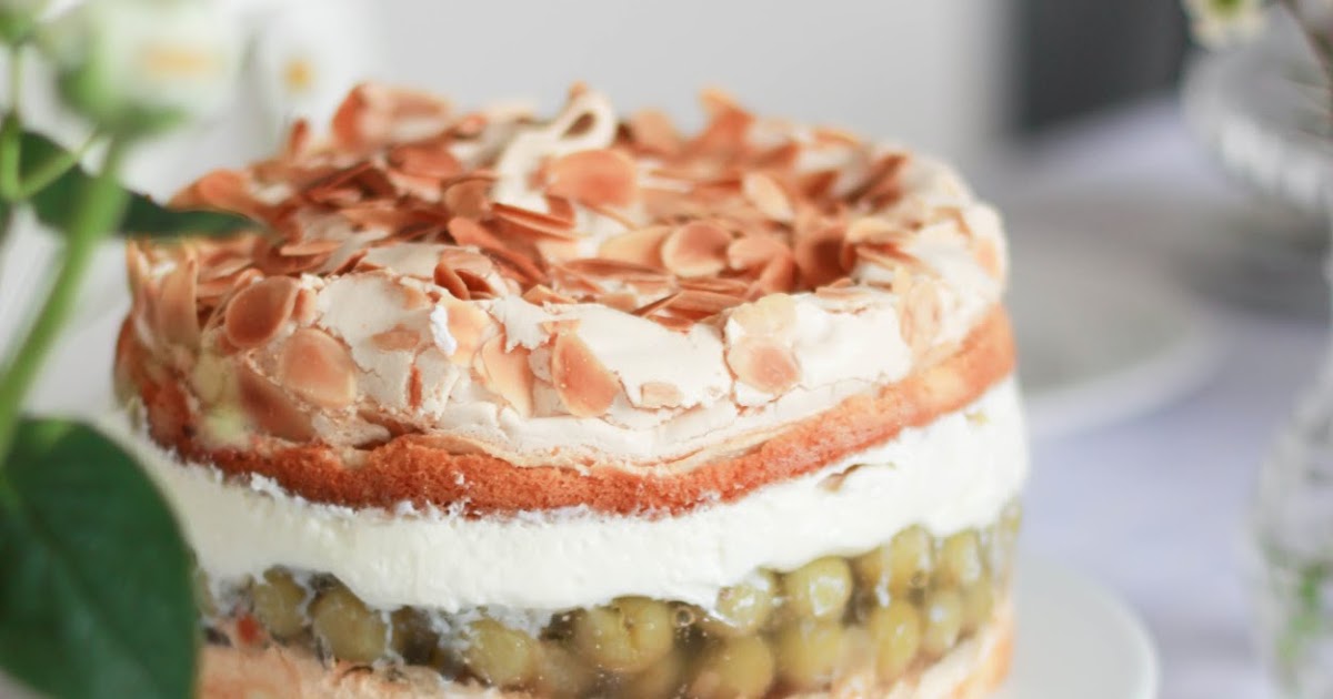 Feines Handwerk: Stachelbeer Baiser Torte