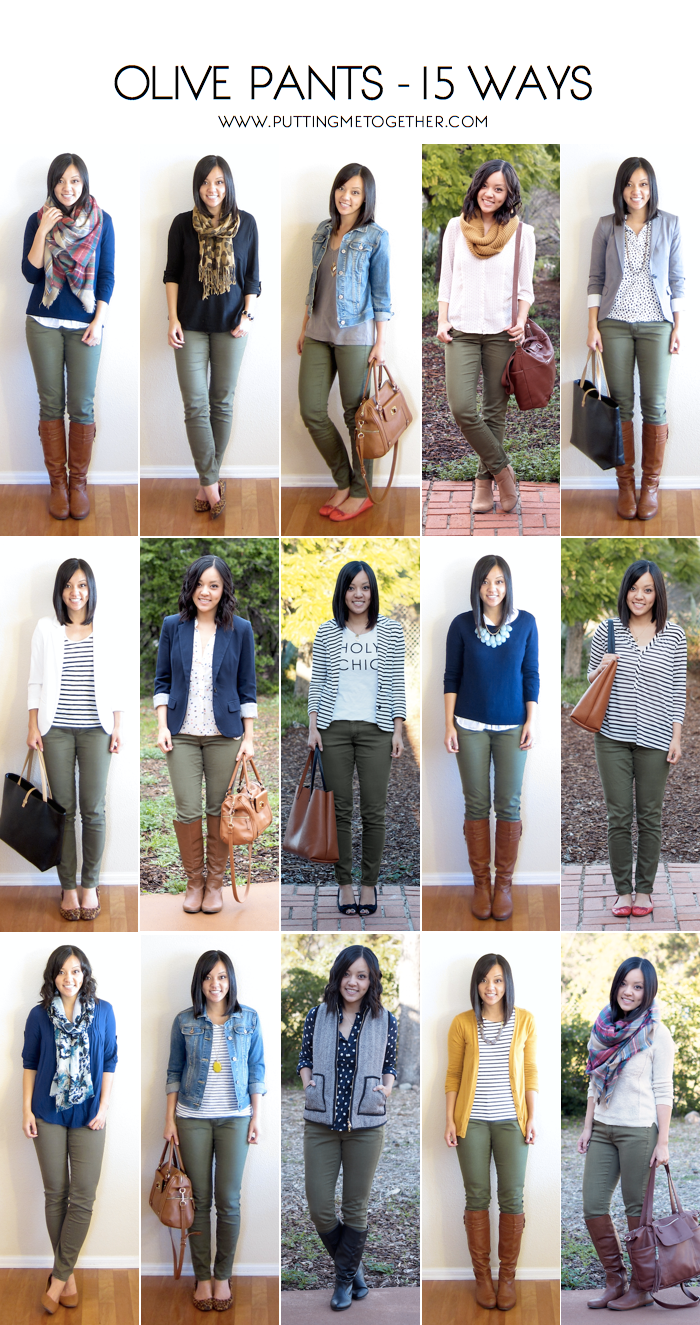 How to Wear Olive Skinny Jeans - 15 Ways | Putting Me Together | Bloglovin’