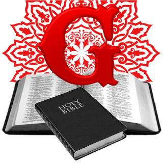 Abecedario Rojo con Biblia. Red Alphabet with a Bible.