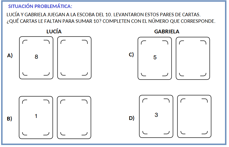 ¡Somos 1°! ACTIVIDAD LA ESCOBA DEL 10