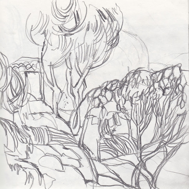 Clare makes: Sicily landscape drawings