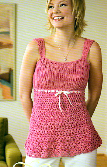 sleeveless tank top crochet pattern