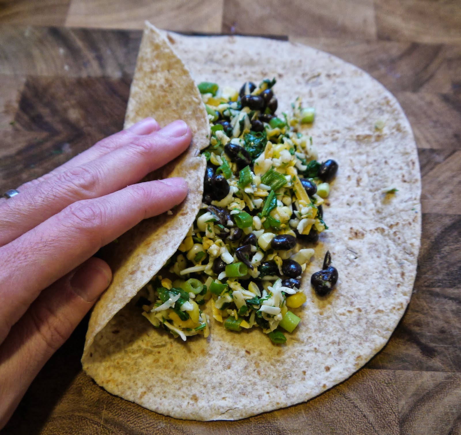 Carpe Furca Black Bean, Corn and Spinach Enchiladas