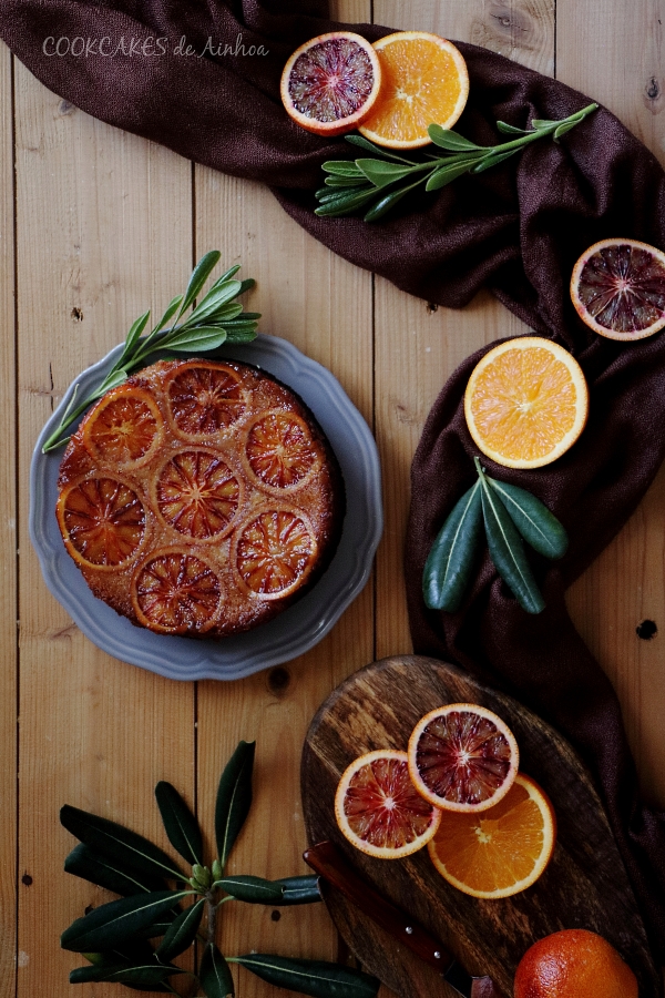 Bizcocho de Naranja y Almendra. Tarta Invertida. Cookcakes de Ainhoa