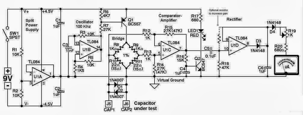 skema diagram esr meter analog - Memahami Dasar-Dasar Esr Meter...