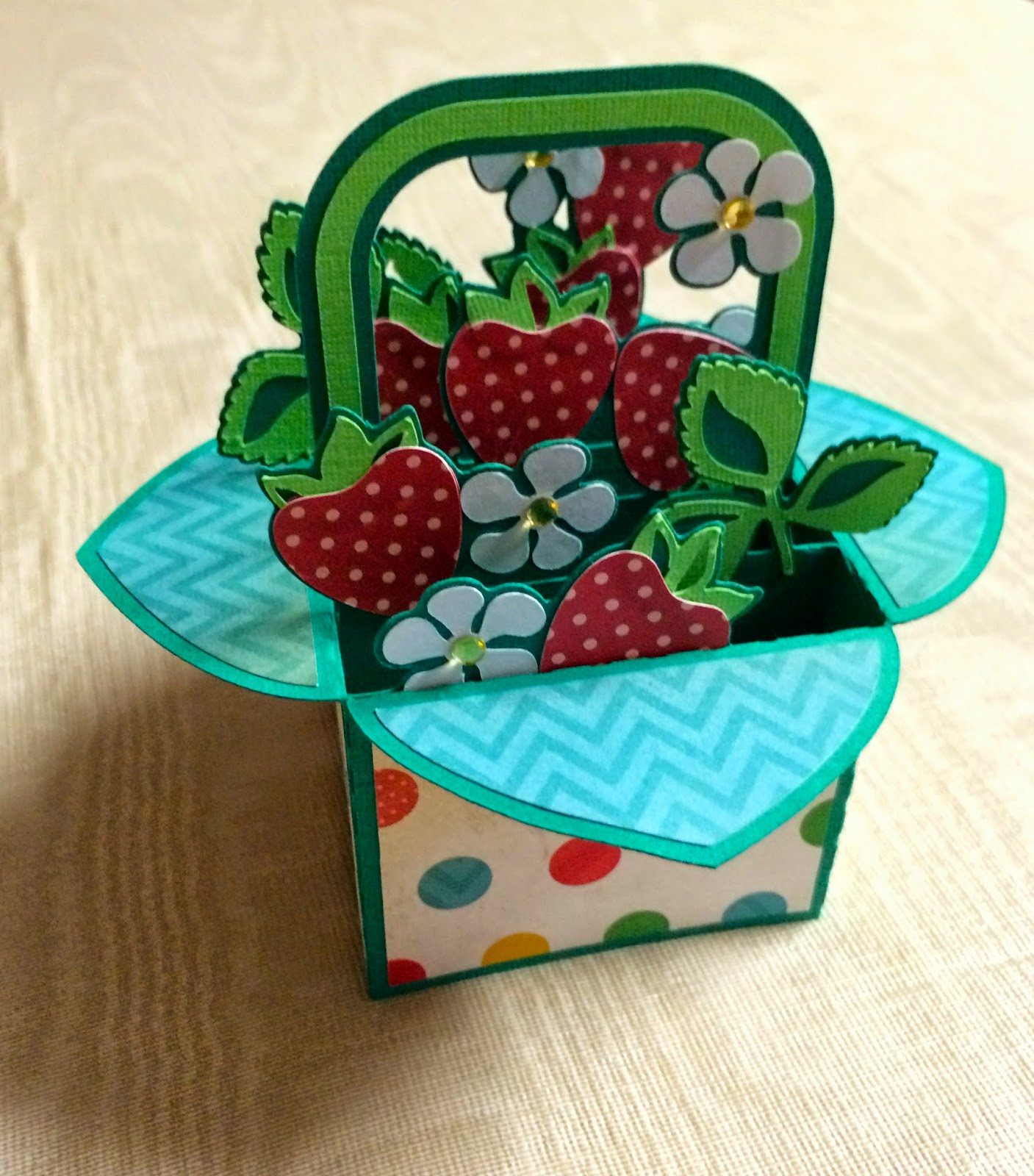 Life Is Sweet... Strawberry basket box card