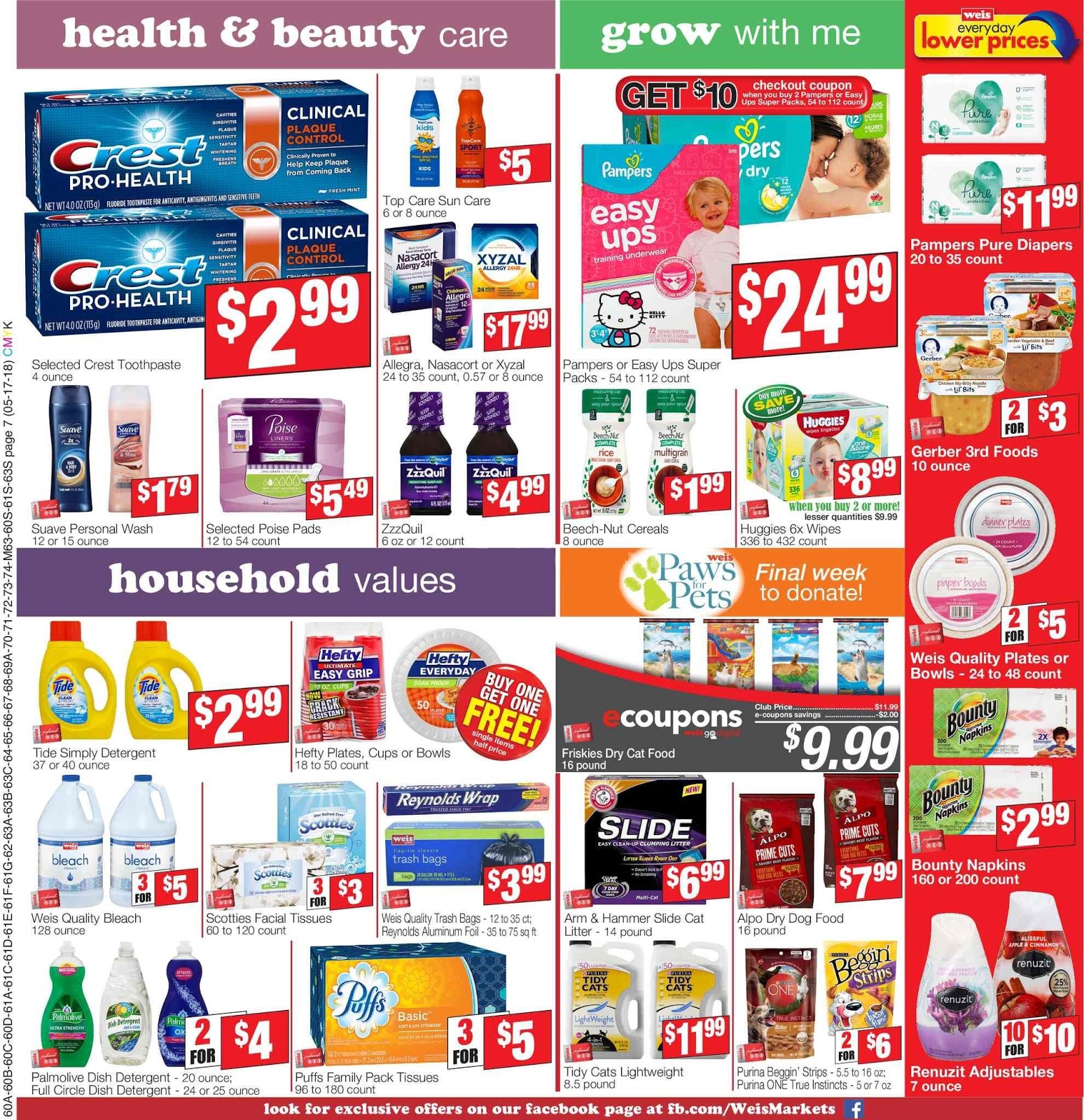 weis markets circular may 17 23 2018 grocery weekly ads weis flyer md