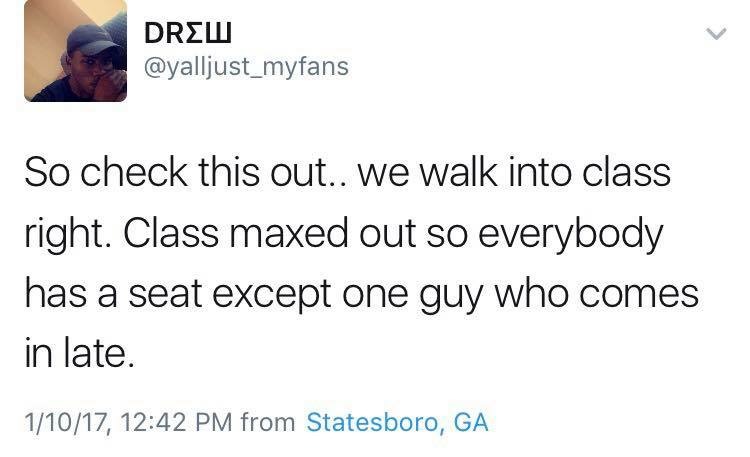 Black College Student Tweets About YT Students Asking Him to Give up His Seat in Class (39 Pics)