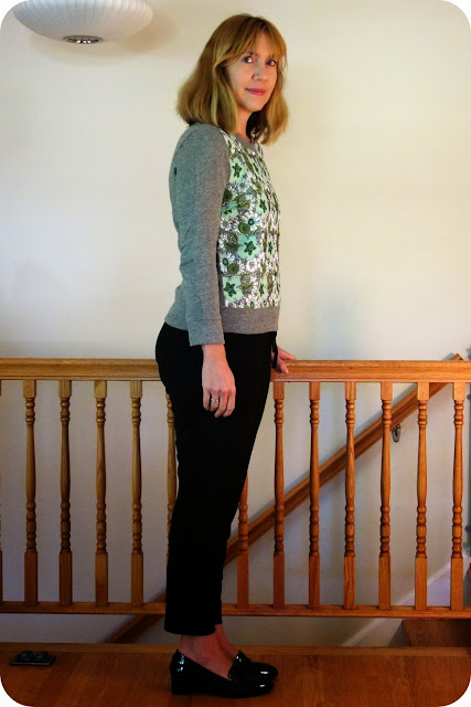 My Superfluities: OOTD/Review: Floral Sweatshirt and Some Loafers.