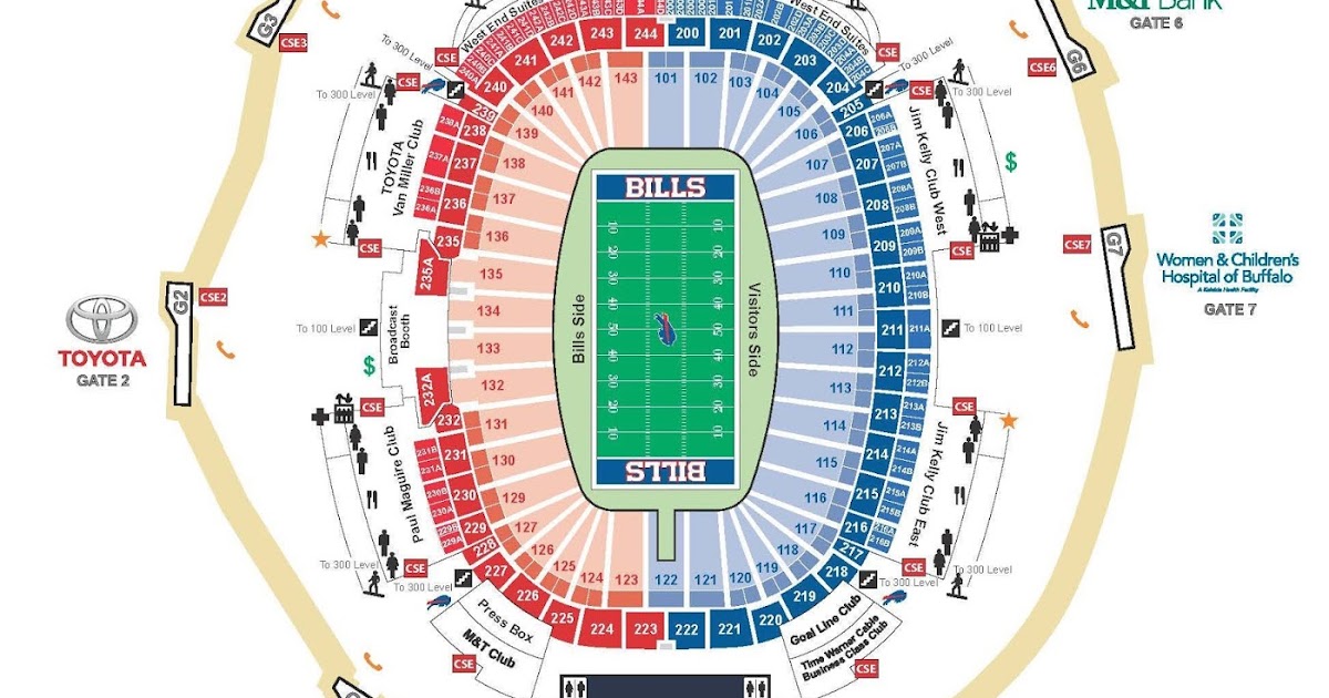 Buffalo Bills New Era Stadium Seating Chart