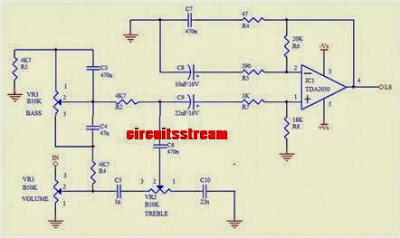 Simple Tone Control Circuit Diagram TDA2030 | Electronic ...