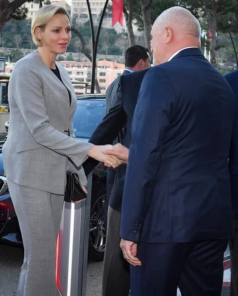Princess Charlene wore an outfit by Akris