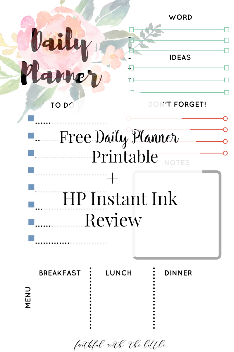 free daily planner