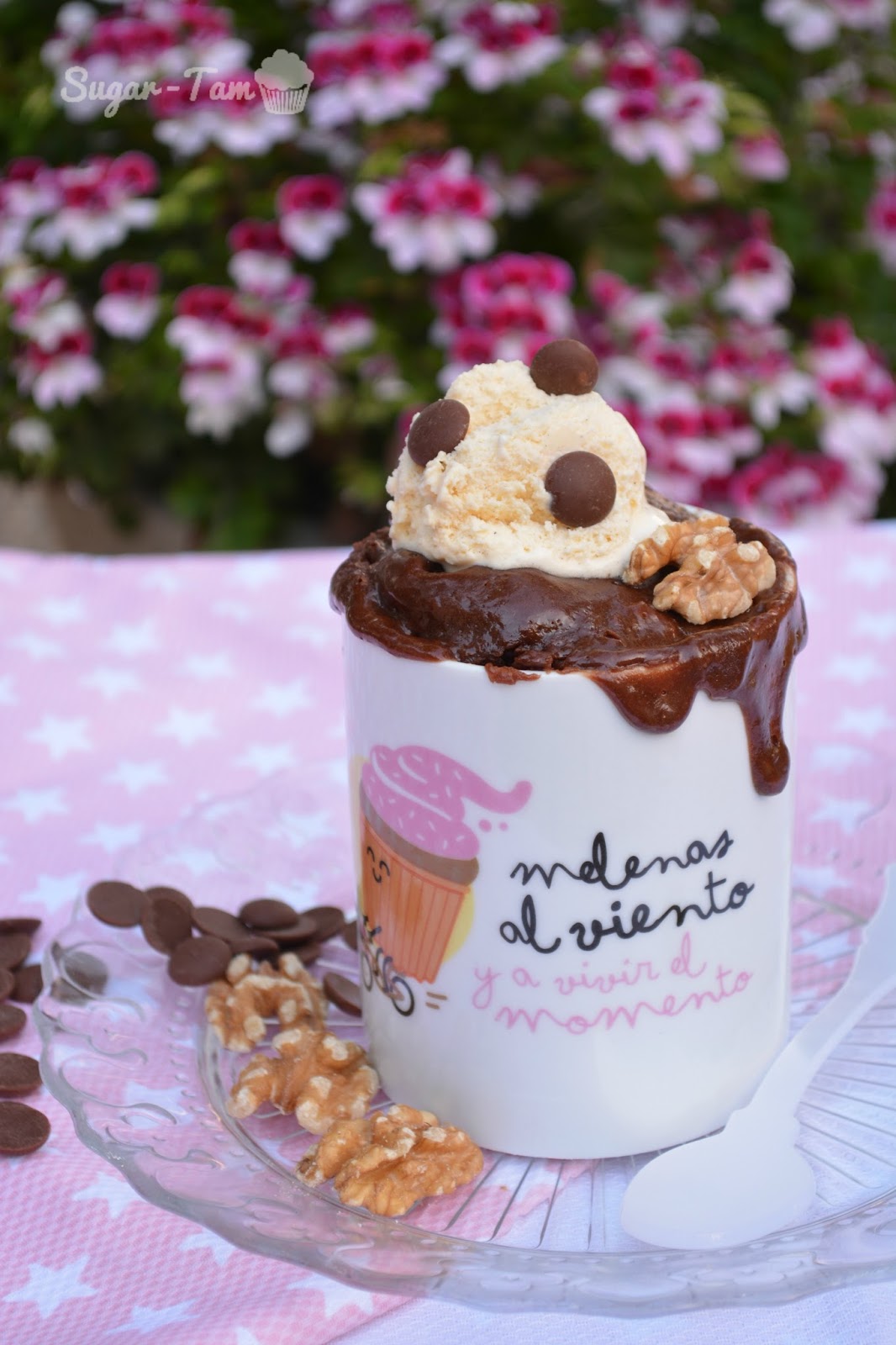 SugarTam Blog de Postres Brownie Mug Cake With Vainilla