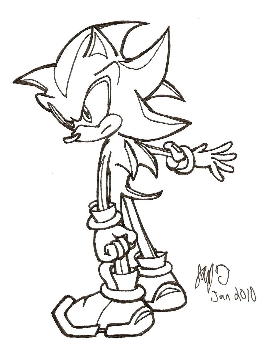 Desenhos do Shadow the Hedgehog para Colorir