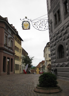 Central plaza of the old town of Engen, Germany.