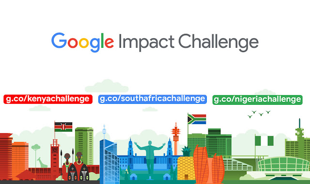 An illustration flyer of the Google Impact Challenge