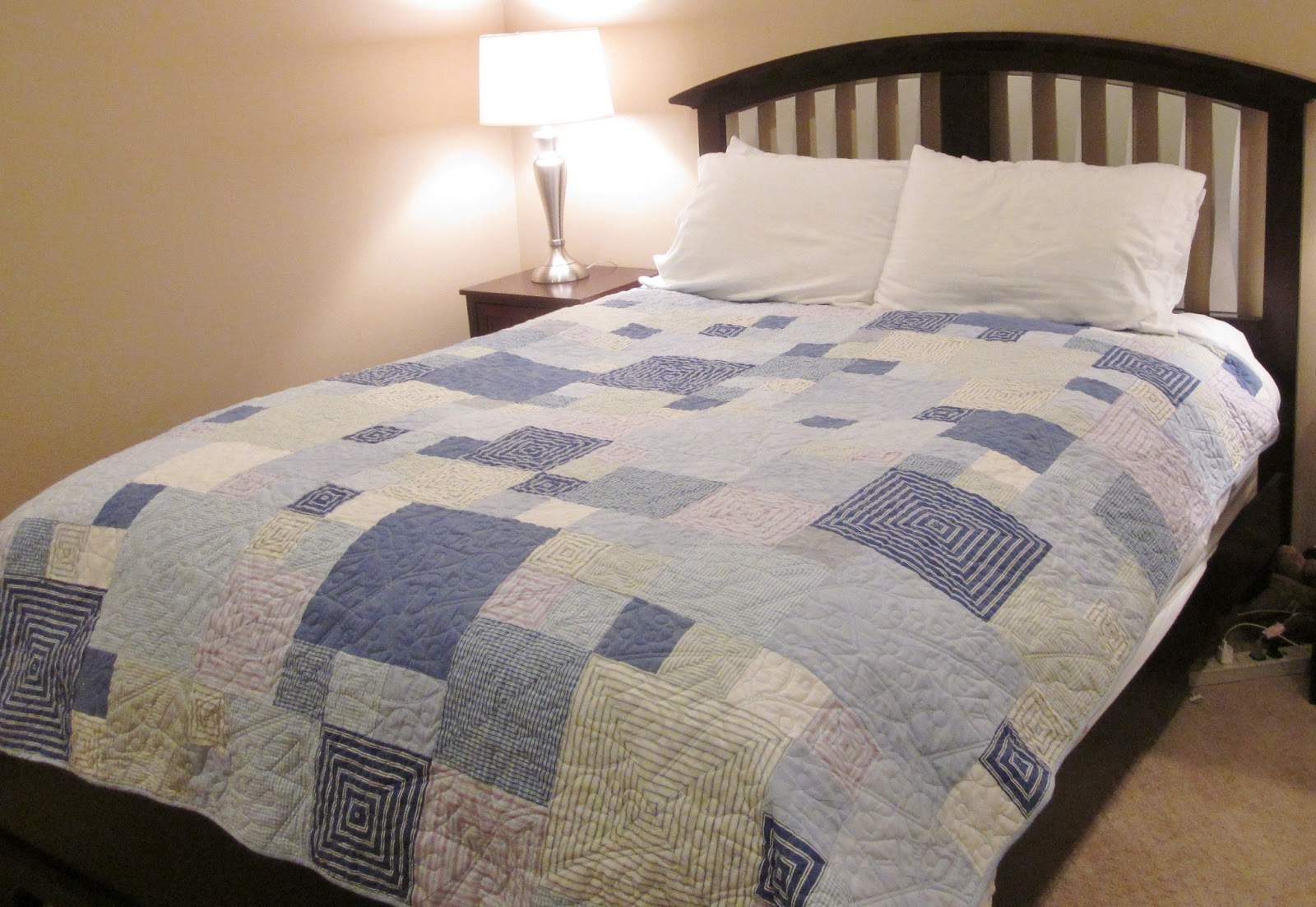 BonnieProjects Quilt from upcycled dress shirts