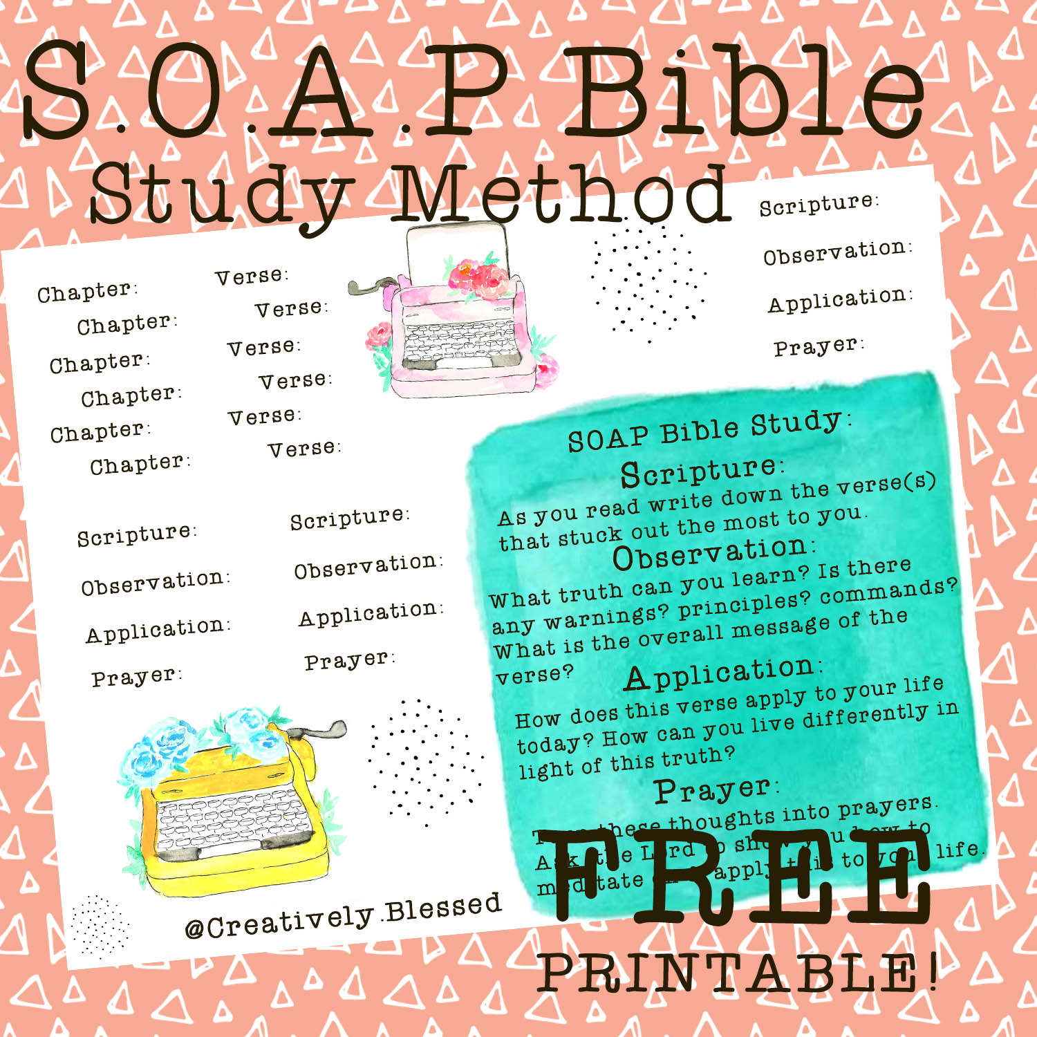S.O.A.P Bible Analysis Printable - Creatively Lucky picture relating to Soap Bible Study Printable named S.O.A.P Bible Analysis Printable - Creatively Lucky