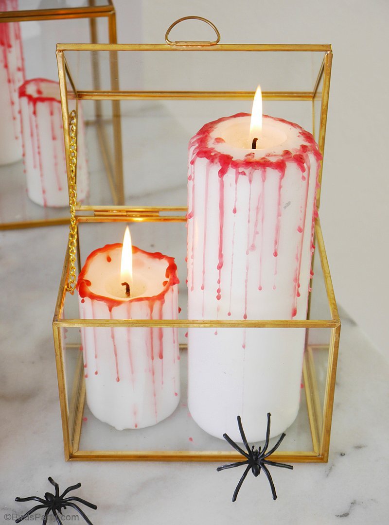 DIY Halloween Bloody Candles Party Ideas Party Printables Blog