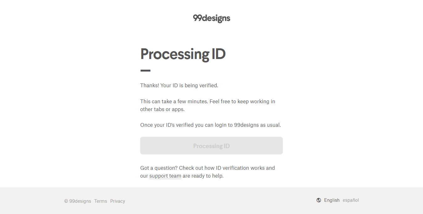 Tombol Submit Verifikasi ID pada 99designs Tidak Ada Tombol Submit Verifikasi ID pada 99designs Tidak Ada