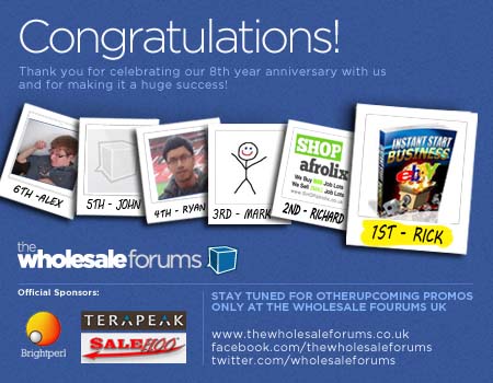 TWF Anniversary Competition Winners