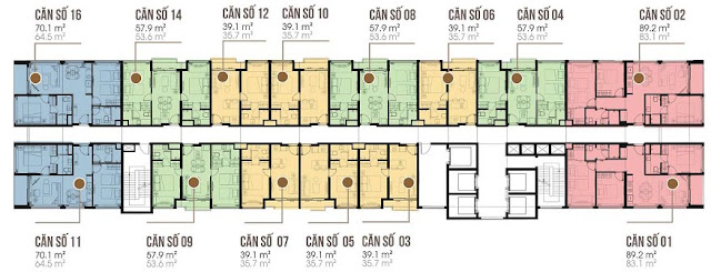 Mặt bằng tầng 19-23
