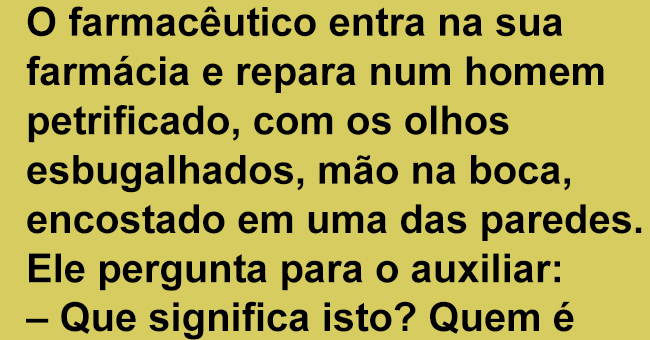 O farmacêutico e o laxante para a tosse O farmacêutico e o laxante para a tosse