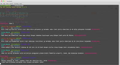 rainbowstream twitter client linux - twitter client colorful linux