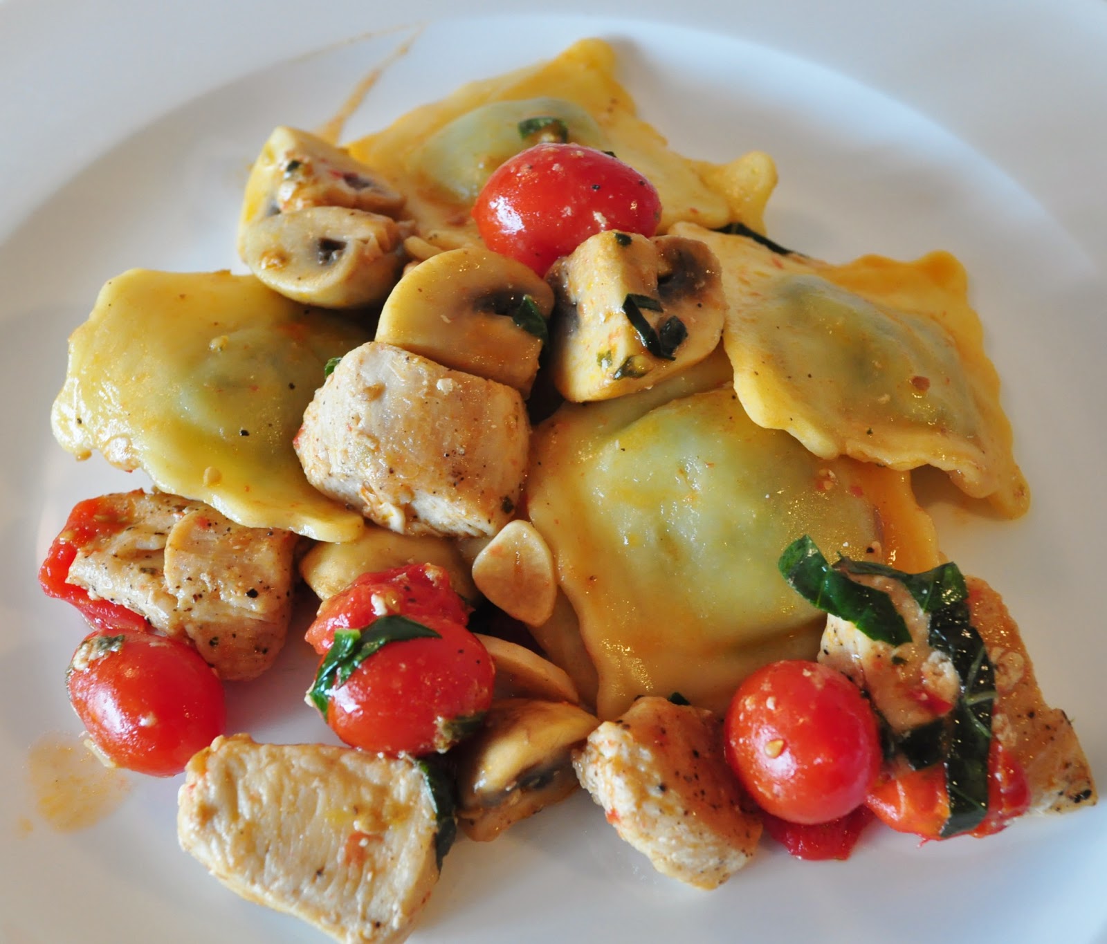 My Tiny Oven Skillet Ravioli with Chicken