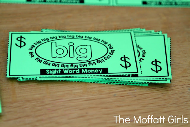 Sight Word Money- Build confident readers by teaching sight words using these fun sight word dollars. Reward students with a dollar each time they master a sight word!
