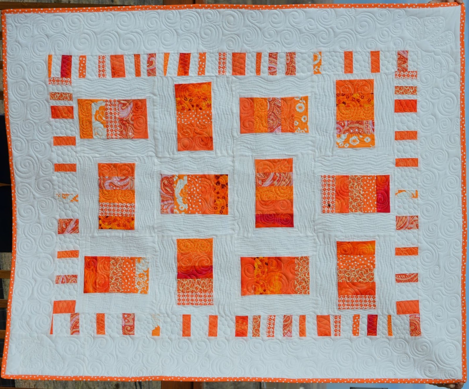 Alycia Quilts Quiltygirl Orange Creamsicle Quilt
