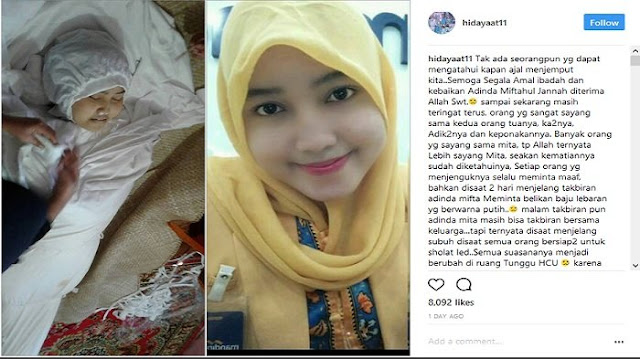 Inilah Permintaan Terakhir Wanita Yang Meninggal Saat Lebaran dan Jenazahnya Terlihat Tersenyum