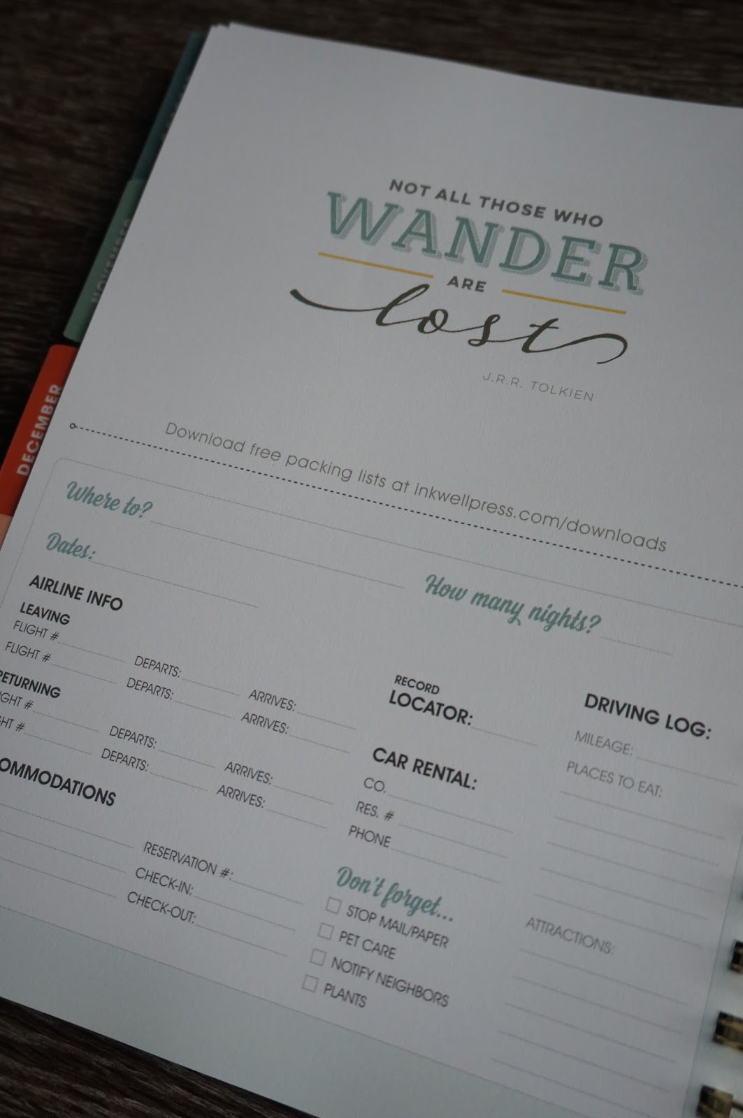 2017 Inkwell Press Planner by North Carolina style blogger Rebecca Lately