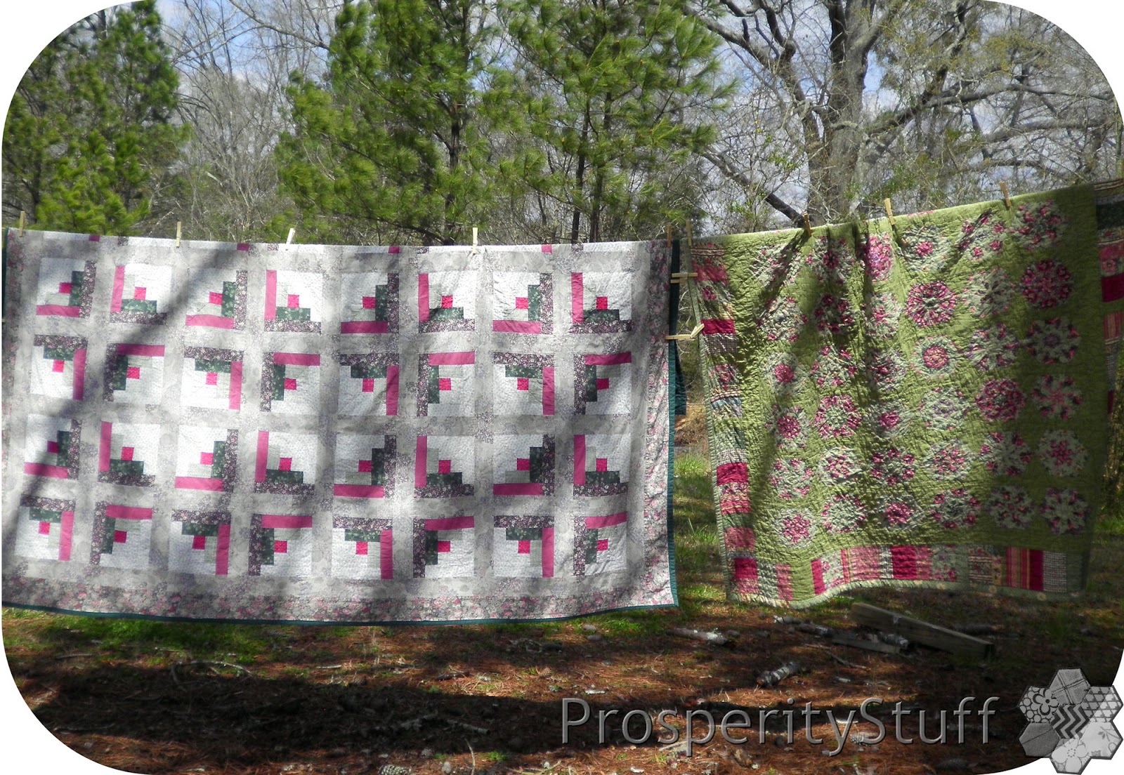 ProsperityStuff Quilts Quilts on the Clothesline