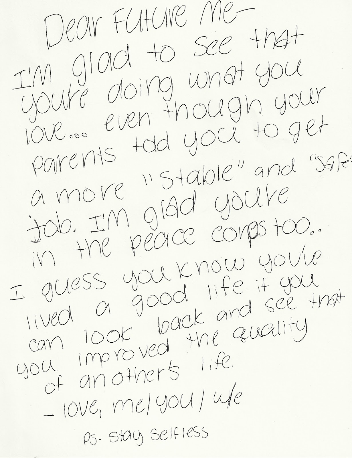 Dear Future Me Project