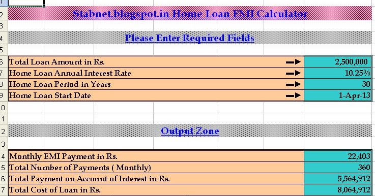 Hdfc Home Loan Emi Calculator With Prepayment Excel