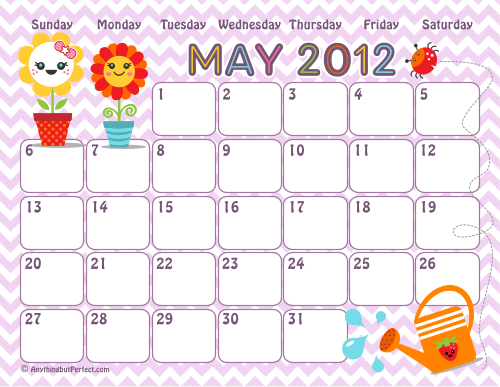 Kindergarten and Mooneyisms: May Calendar Cheer Poem