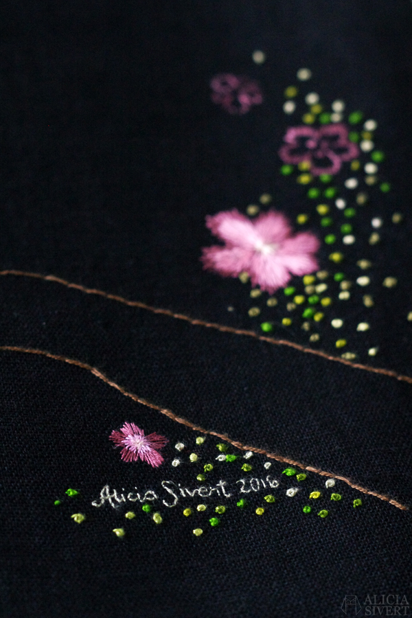 Embroidery by Alicia Sivertsson. aliciasivert alicia sivertsson skapa skapande kreativitet creativity create signatur signature broderi brodera embroidery needlework fritt broderi