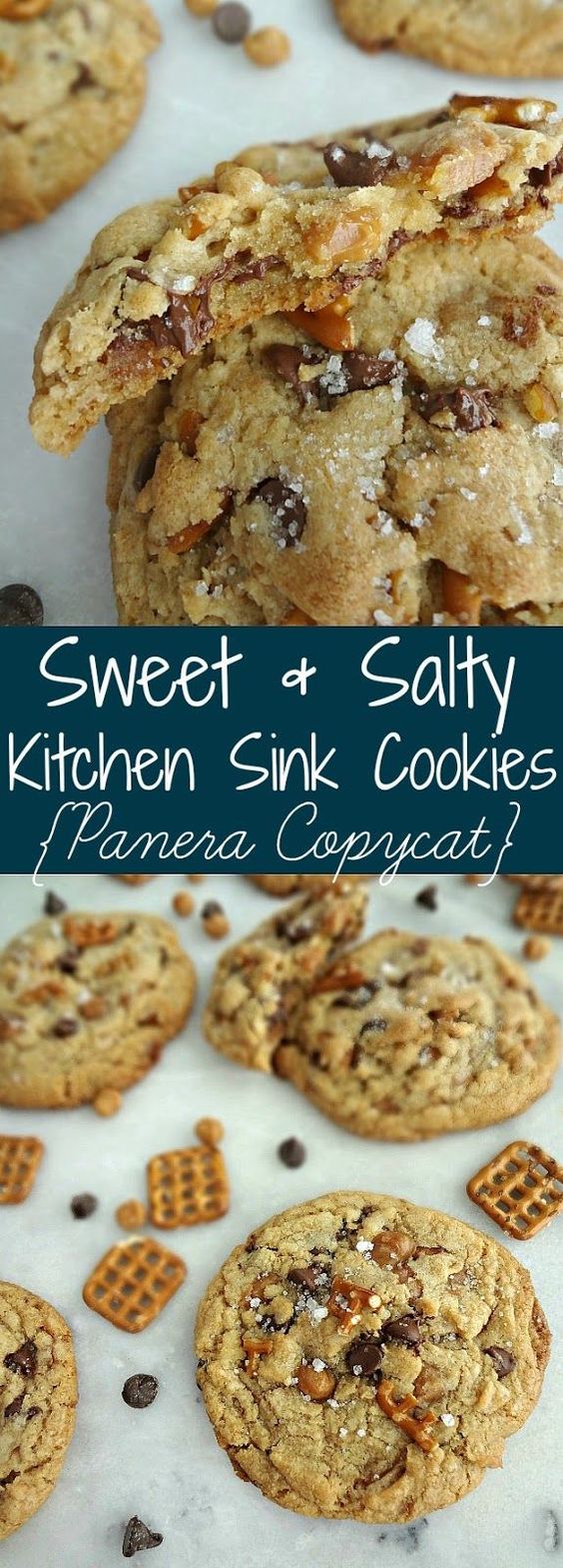 Sweet & Salty Kitchen Sink Cookies {Panera Copycat} #salty #kitchen #sink #cookies #cookierecipes #panera #copycat Sweet & Salty Kitchen Sink Cookies {Panera Copycat} #salty #kitchen #sink #cookies #cookierecipes #panera #copycat