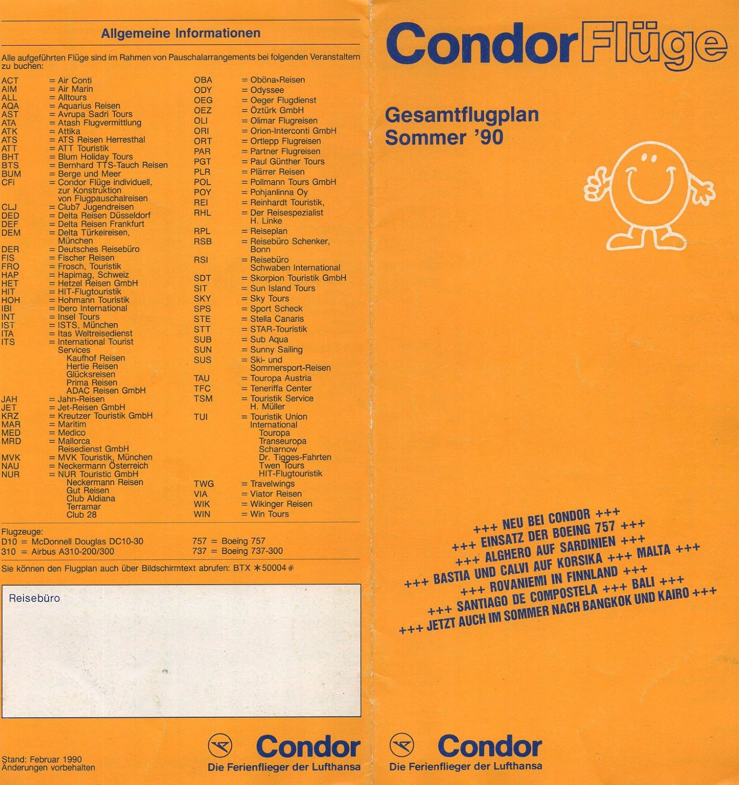 Airline memorabilia Condor (1990)