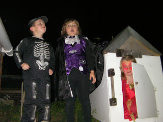 skeleton and dracula and devil