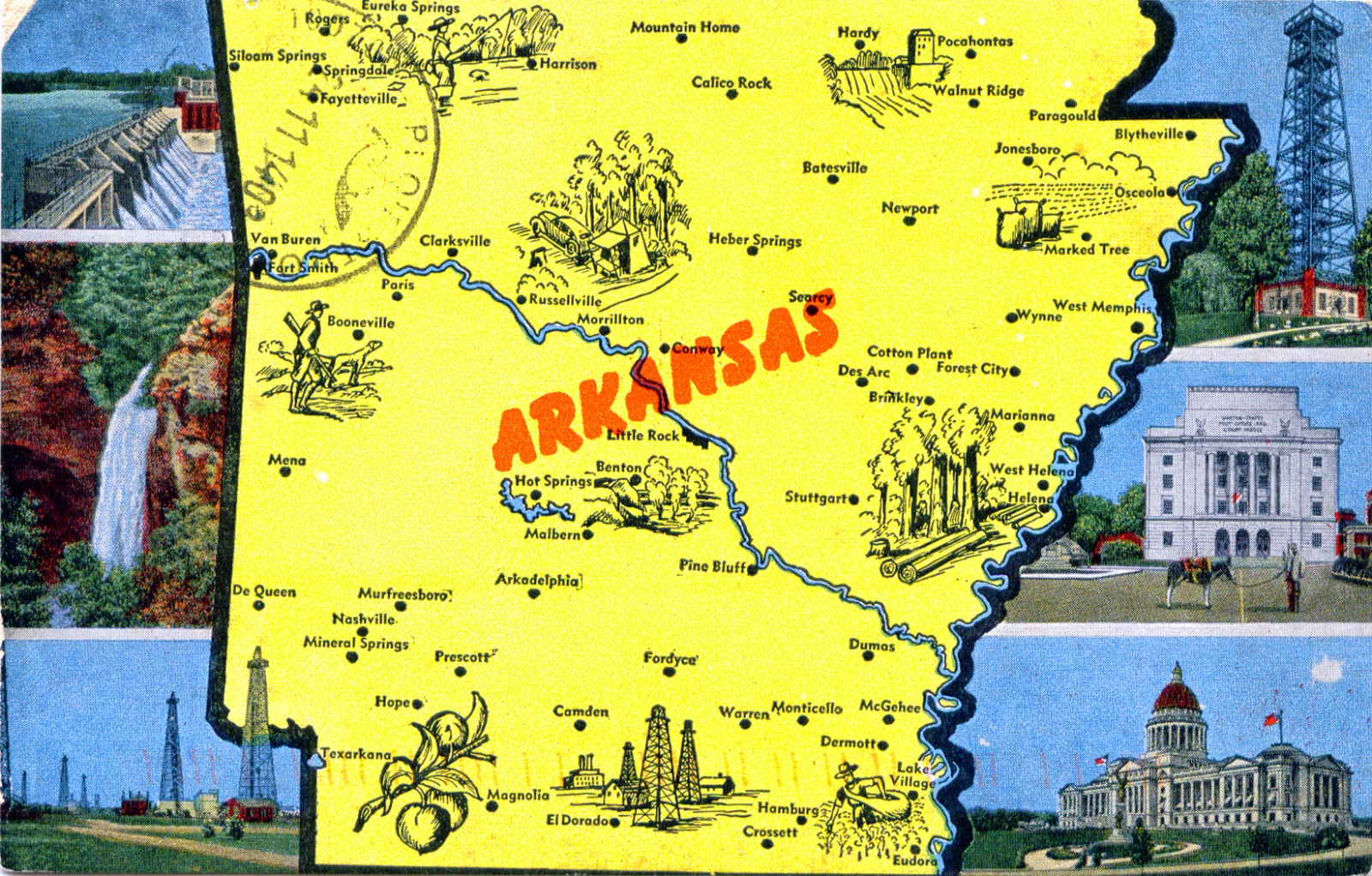Arkansas Indian Tribes Map World, Come To My Home!: 1388, 1403, 1421 United States (Arkansas) - Arkansas  Map And Flag