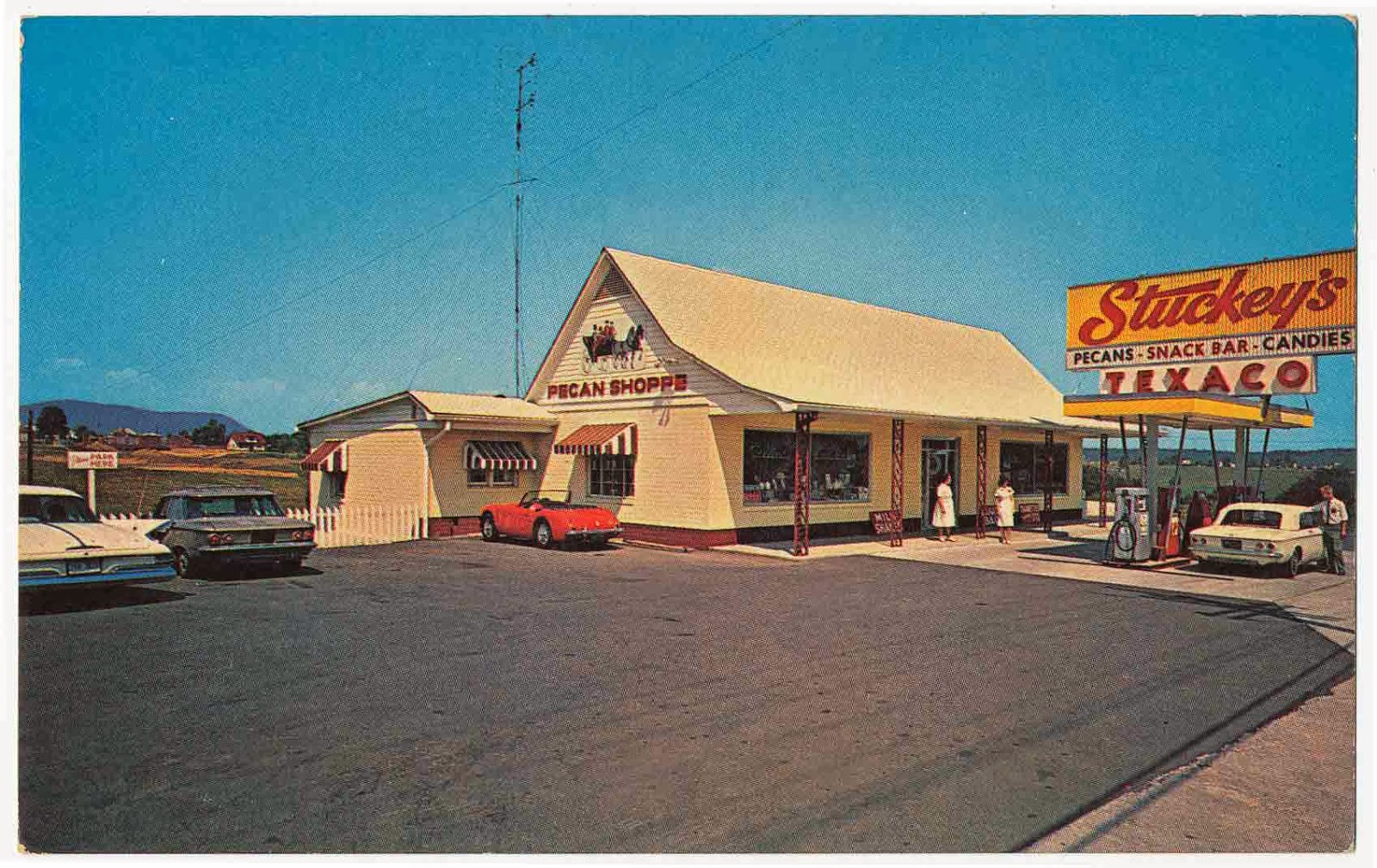 Roadside America Great Old Cars Stuckey's Pecan Shop, Texaco Gas