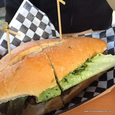 famous tri-tip sandwich at Westbrae Biergarten in Berkeley, California